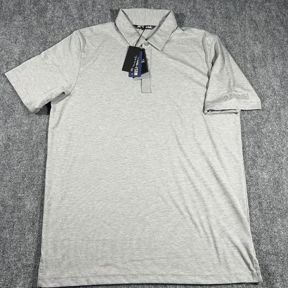 Travis Mathew Trainer NL Heather Grey‎ Polo Shirt Mens Size L